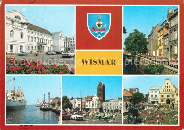 Wismar Mecklenburg Rathaus Mühlengrube Hafen Markt Marienk