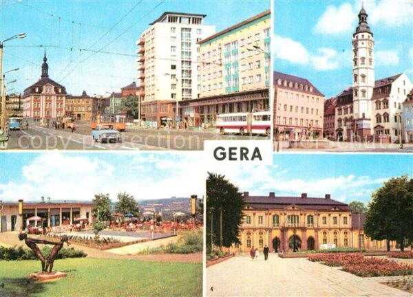 Gera Strasse der Republik Rathaus Terrassenc