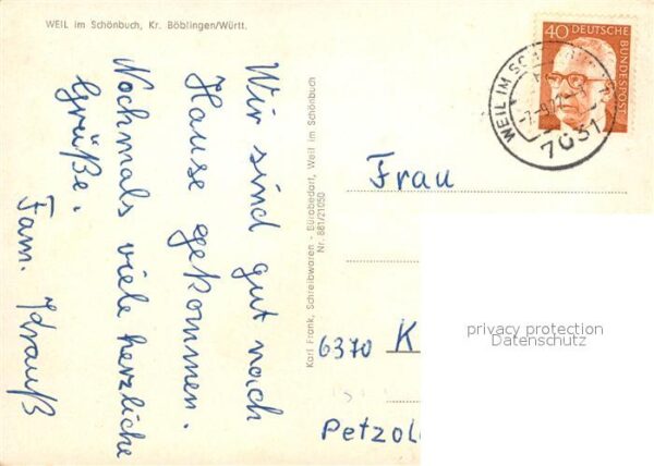 Weil Schoenbuch Ortsansicht mit Kirche Ansicht vom Wald – Bild 2