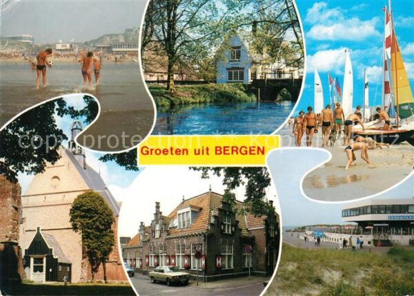 Bergen aan Zee Strand Segelboot Restaurant Kirche Hote