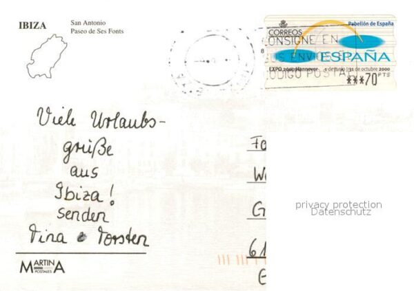 San Antonio Ibiza Paseo de Ses Fonts Puerto vista aerea – Bild 2
