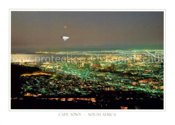 Cape Town Kaapstad Kapstadt Stadtpanorama bei Nacht