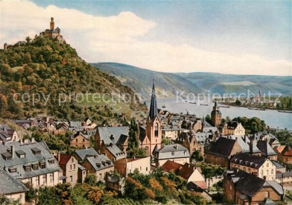 Braubach Rhein Panorama mit Marksburg
