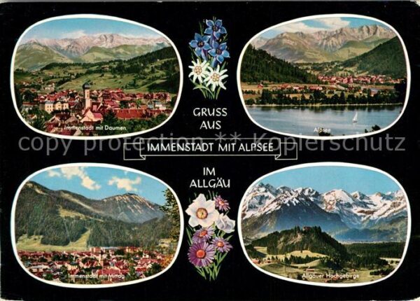 Immenstadt Allgaeu Stadtpanorama Alpen Alpsee Allgäuer Hoc