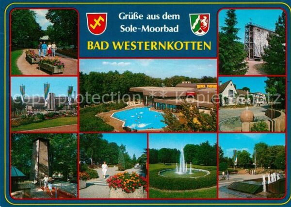 Bad Westernkotten Sole Moorbad Kurpark Springbrunnen Sali