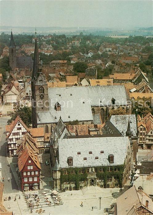 Quedlinburg Markt Rathaus Kirche Luftbildserie der