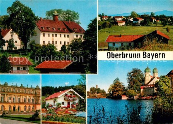 Oberbrunn Pittenhart Familien Erholungsheim Ortsbild mit Bay