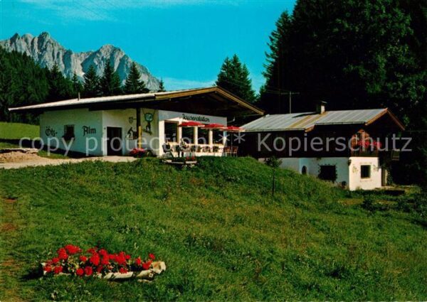 Reith Kitzbuehel Ötz Alm Jausenstation mit Wildem Kaiser