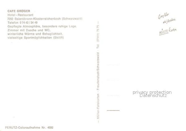 Klosterreichenbach Cafe Gröger Restaurant Pension im Winte – Bild 2