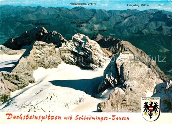 Schladming Obersteiermark Panorama Flugaufnahme der Dachsteinspit