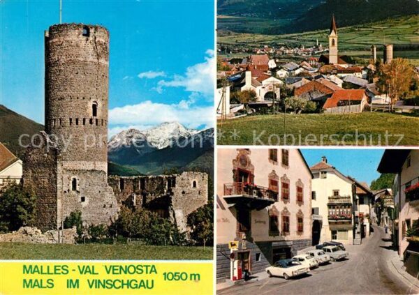 Mals Suedtirol Turm Ruine Teilansichten