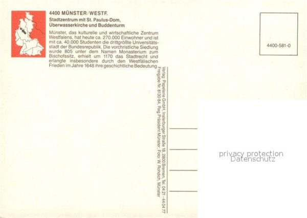 Muenster Westfalen Stadtzentrum mit St Paulus Dom Überwass – Bild 2