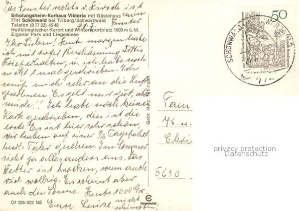 Schoenwald Triberg Erholungsheim Kurhaus Viktoria mit Gäst – Bild 2