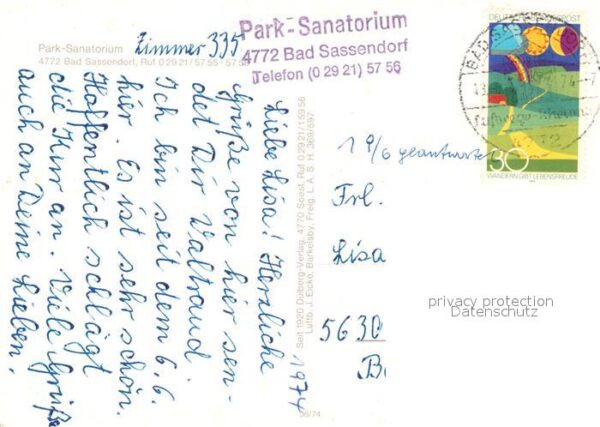 Bad Sassendorf Park Sanatorium Fliegeraufnahme – Bild 2