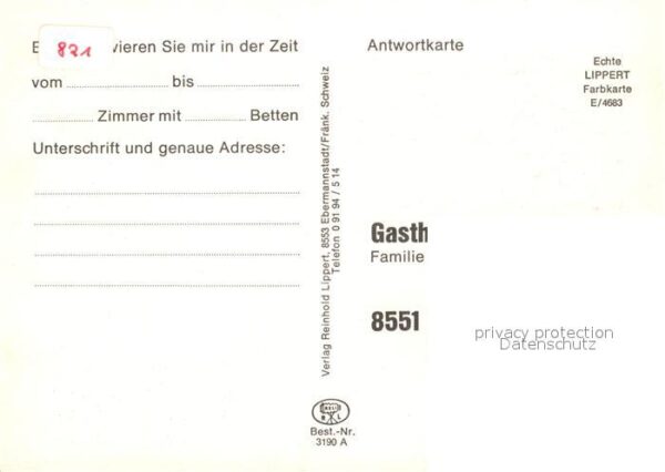 Huenerloh Goessweinstein Gasthof Pension Bayer – Bild 2