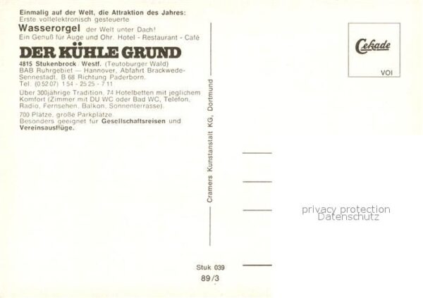 Stukenbrock Restaurant Der Kühle Grund Wasserorgel – Bild 2