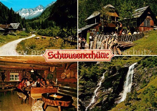 Mallnitz Kaernten Schwussnerhütte Gaststube Wasserfall