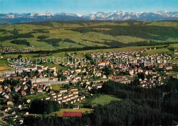 Lindenberg Allgaeu Fliegeraufnahme mit Bregenzerwald Berge