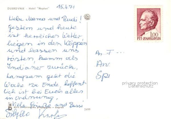 Dubrovnik Ragusa Hotel Neptun Fliegeraufnahme – Bild 2