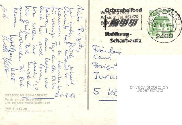 Scharbeutz Ostseebad Fliegeraufnahme mit Seebrücke und Meerw – Bild 2