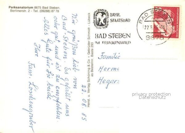 Bad Steben Parksanatorium Restaurant Aufenthaltsra – Bild 2