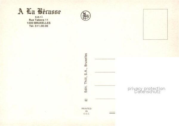 Bruxelles Bruessel Restaurant La Becasse Gaststube – Bild 2