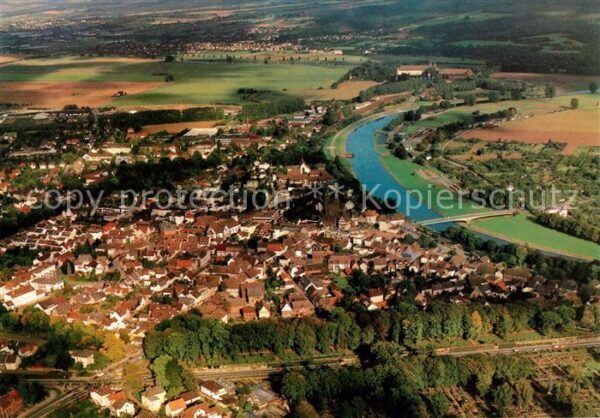 Hoexter Weser Fliegeraufnahme
