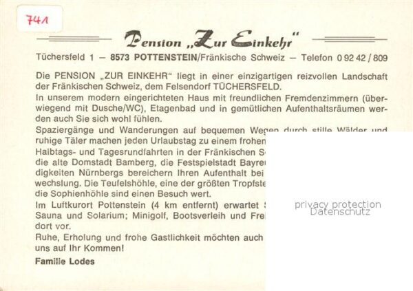 Tuechersfeld Pension Cafe Zur Einkehr Gaststube Gäst – Bild 2