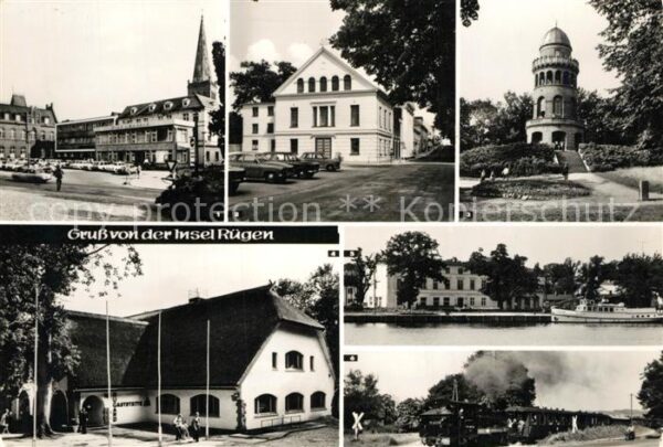 Bergen Ruegen Marktplatz Kirche Rugard Ernst Moritz A