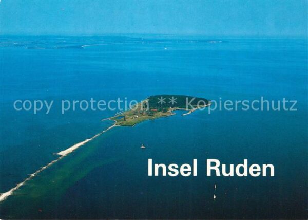 Insel Ruden im Hintergrund Insel Rügen Fliegeraufna