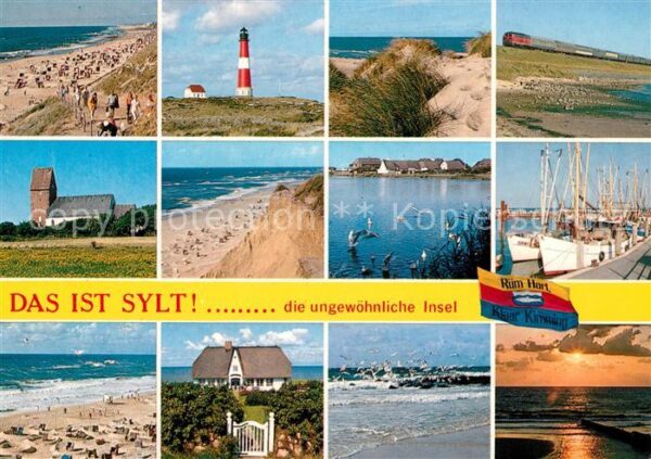 Insel Sylt Strand Leuchtturm Dünen Inselbahn Kirch