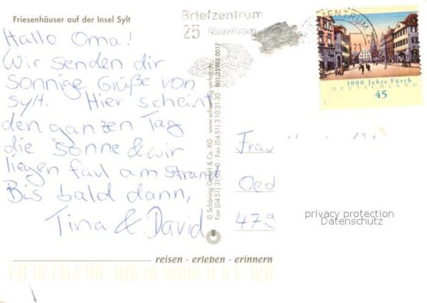 Insel Sylt Friesenhäuser Reetdachhaus Wappen – Bild 2