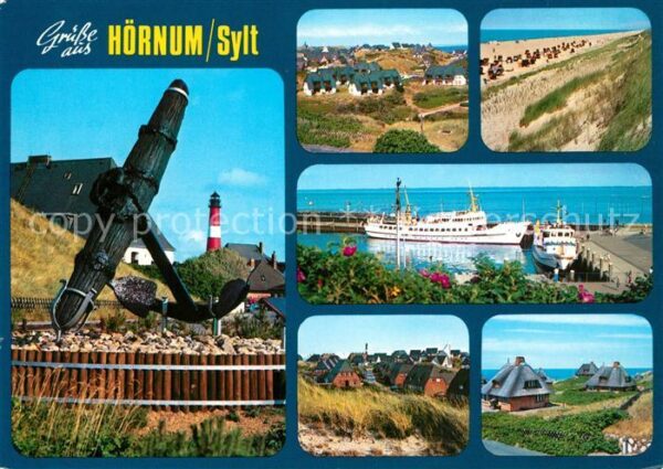 Hoernum Sylt Anker Leuchtturm Friesenhäuser Dünen St