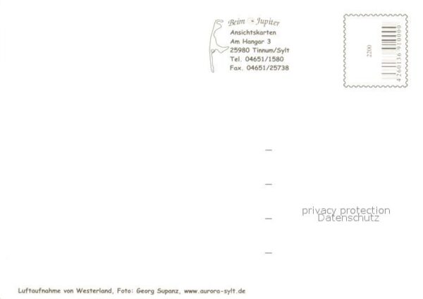 Westerland Sylt Nordseeheilbad Fliegeraufnahme – Bild 2