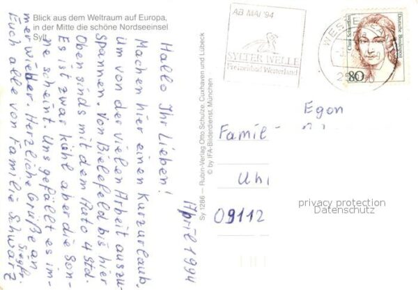 Insel Sylt Blick aus dem Weltraum auf Europa Erdku – Bild 2