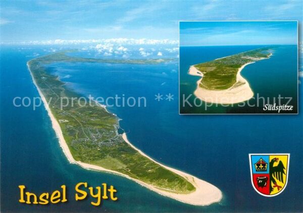 Insel Sylt Südspitze Fliegeraufnahme Wappen