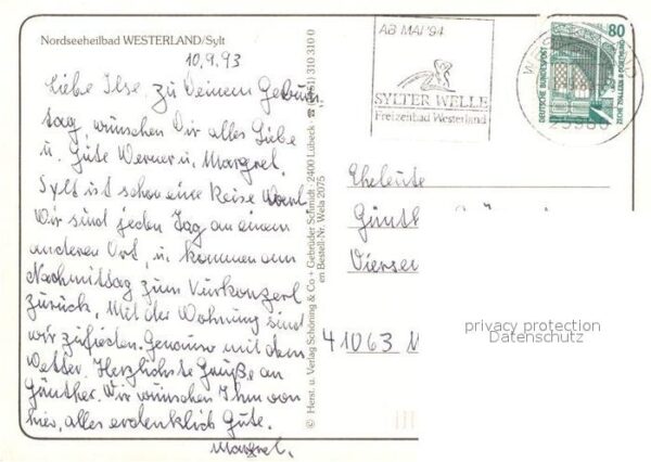 Westerland Sylt Strandpromenade Konzertpavillon Brunnen – Bild 2