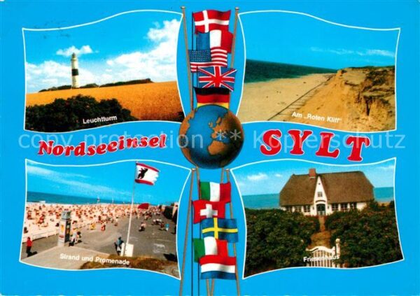 Insel Sylt Leuchtturm Rotes Kliff Strand Promenade
