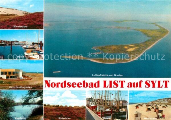 List Sylt Nordseebad Fliegeraufnahme Wanderdüne H