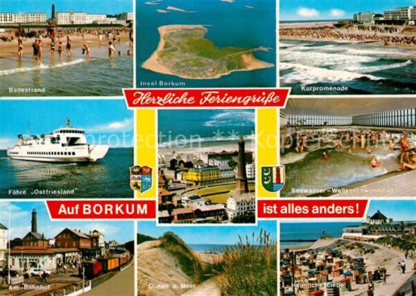 Borkum Badestrand Fähre Ostfriesland Bahnhof D