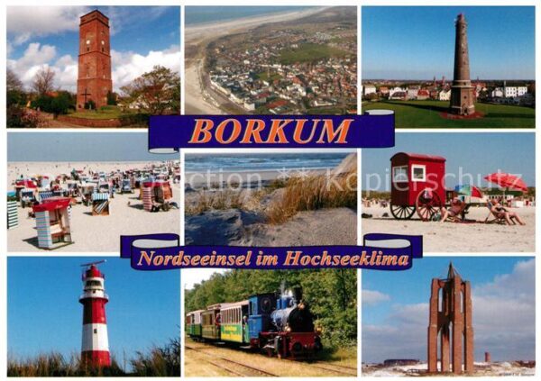 Borkum Leuchtturm Strand Badehaus Historisches