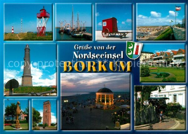 Borkum Strand Hafen Fischkutter Badehaus Prome