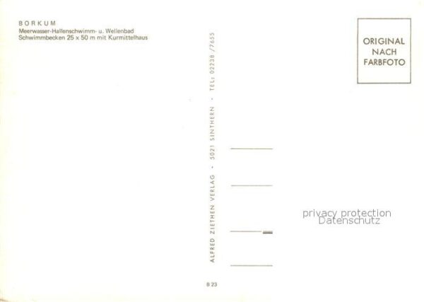 Borkum Meerwasser Hallenbad Kurmittelbaus Stra – Bild 2