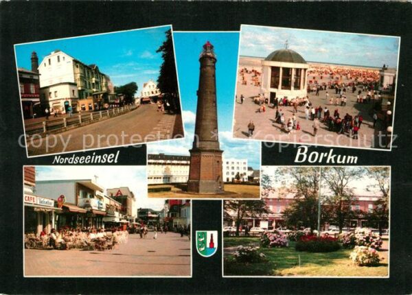 Borkum Ortsmotive Strassencafes Leuchtturm Str