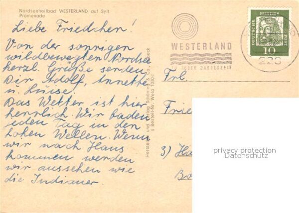 Westerland Sylt Promenade Strand Gaststätte Nordseeheil – Bild 2