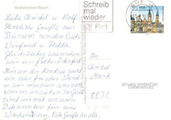 Buesum Nordseebad Korbstrand Leuchtturm Fischerhafen Flie – Bild 2