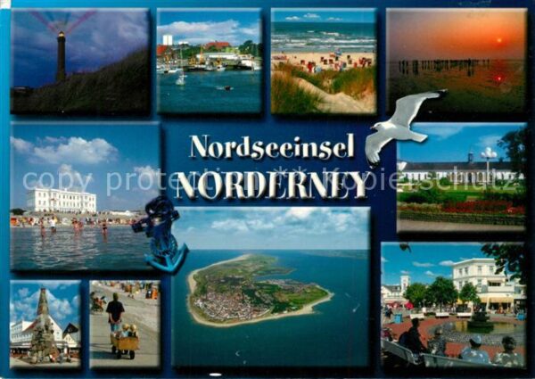 Norderney Nordseebad Teilansichten Leuchtturm Dünen Strand S
