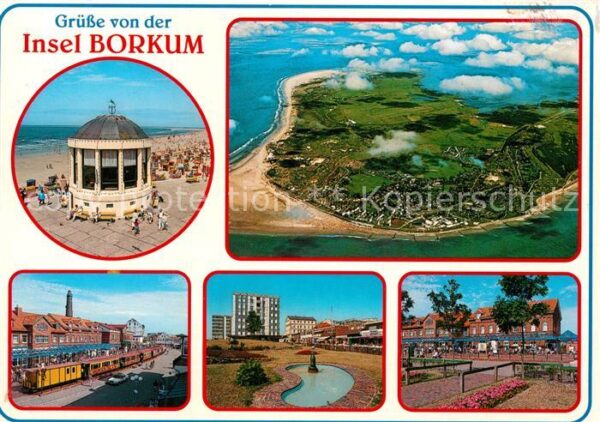 Borkum Musikpavillon Strand Inselbahn Kurhotel