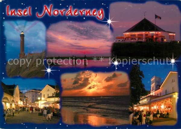 Norderney Nordseebad Leuchtturm Sonnenuntergang Gaststätte S