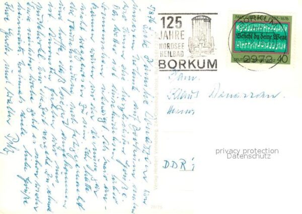 Borkum Ansicht vom Meer aus Leuchtturm Strand – Bild 2